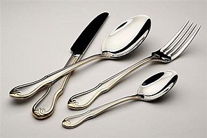 �� ���"� 24 ����� 18/10 SATIN MATT INOX GOLD 6P