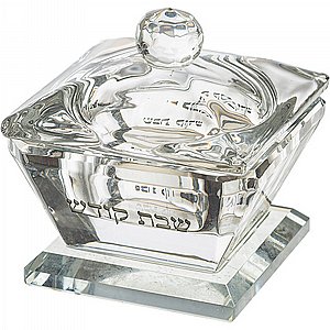 מלחייה קריסטל עם מכסה 4*6 ס"מ שקופה מלחייה קריסטל עם מכסה 4*6 ס"מ שקופה